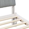 vidaXL Bed Frame Light Grey 140 x 190 cm Solid Pine Wood
