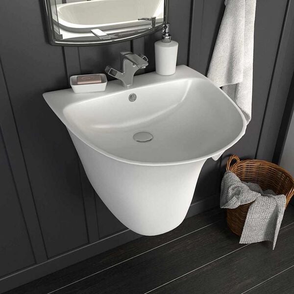 vidaXL Basin White 47 x 45 x 37 cm Glazed Ceramic