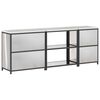 vidaXL Kitchen Storage Set with Shelf 3 pcs Silver Stainless Steel