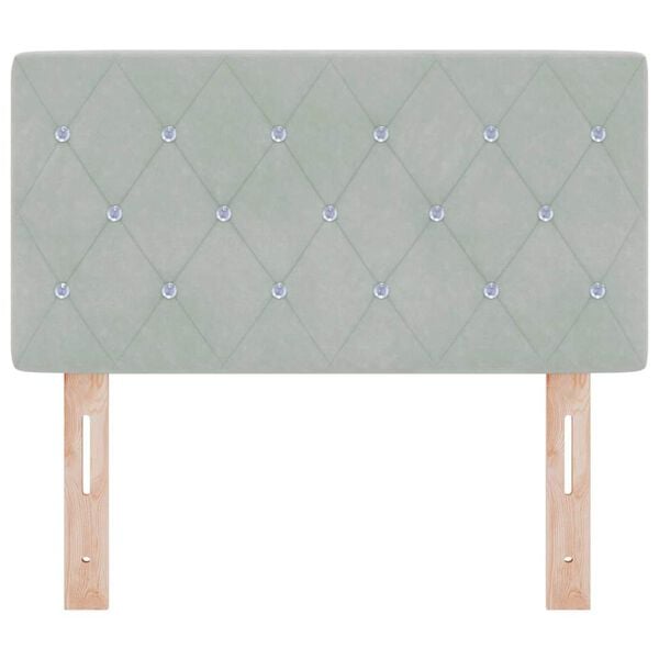 vidaXL Headboard with Headboard Light Grey 80 cm Faux Leather