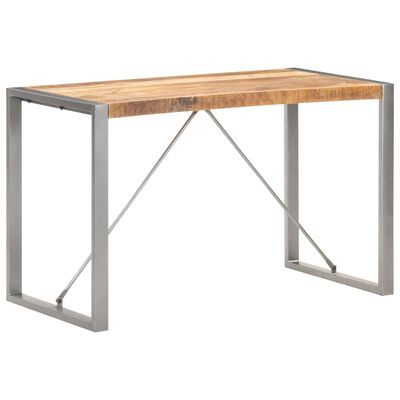 vidaXL Dining Table 120x60x75 cm Solid Rough Mango Wood