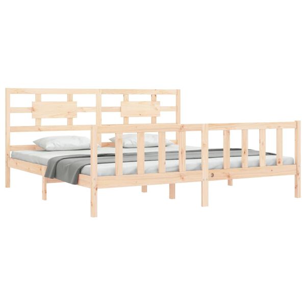 vidaXL Bed Frame without Mattress Super King Size Solid Wood Pine