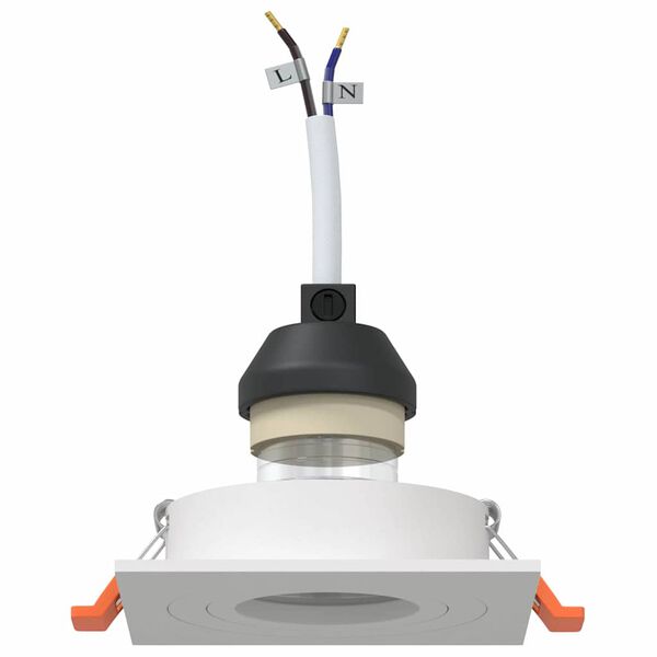 vidaXL Spotlight 24 pcs White 9 x 9 x 2 cm Aluminium