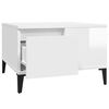 vidaXL Coffee Table High Gloss White 55x55x36.5 cm Engineered Wood