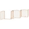 vidaXL Dog Gate with Door Foldable 6 Panels 300 cm Poplar Wood
