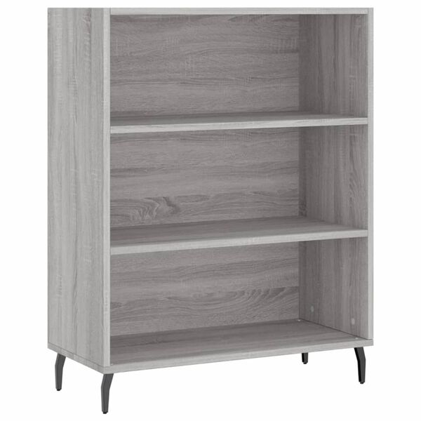 vidaxL Shelf Cabinet Grey Sonoma 69.5x32.5x90 cm Engineered Wood