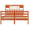 vidaXL Bookcase Bed without Mattress Wax Brown 160x200cm Solid Wood Pine