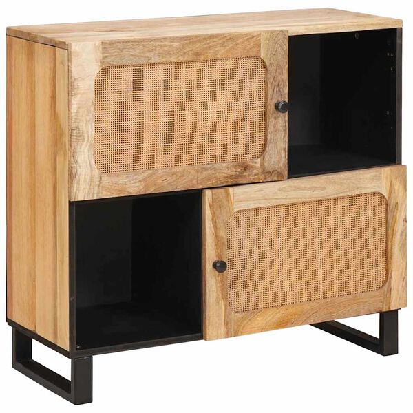 vidaXL Sideboard with Storage Brown 80 x 33 x 75 cm Solid Mango Wood