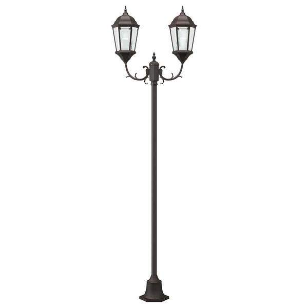 vidaXL Garden Light Post Bronze Aluminium and Glass