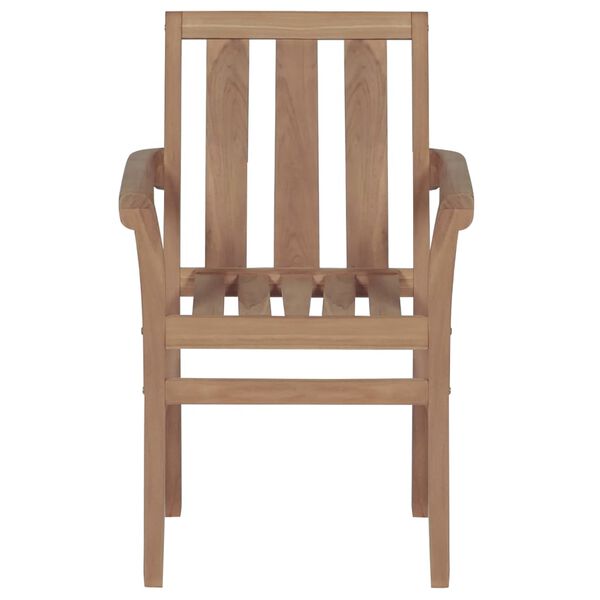vidaXL Stackable Garden Chairs 6 pcs Solid Teak Wood