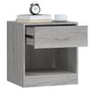 vidaXL Bedside Cabinets 2 pcs with Drawer Grey Sonoma
