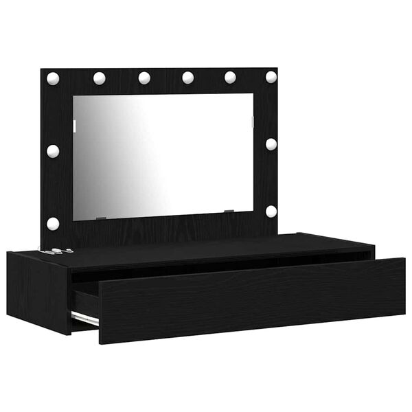 vidaXL Dressing Table Black 100 x 40 x 70 cm Engineered Wood
