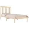 vidaXL Bed Frame without Mattress Solid Wood 100x200 cm (810007+818505)