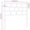 vidaXL Metal Replace Headboard Black 80 cm