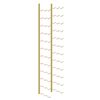 vidaXL Wall Mounted Wine Rack for 36 Bottles 2 pcs Gold Iron