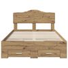 vidaXL Bed Frame with Drawer Artisan Oak 120 x 190 cm Engineered Wood