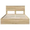 vidaXL Storage Bed with Drawer Sonoma Oak 140 x 200 cm Engineered Wood