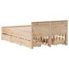 vidaXL Bed Frame without Mattress with Headboard 120x190 cm Small Double Solid Wood Pine