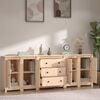 vidaXL Sideboard 230x35x80 cm Solid Wood Pine