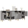 vidaXL Sideboards 3 pcs Grey Sonoma 60x35x70 cm Engineered Wood