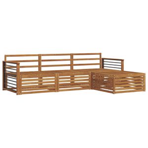 vidaXL Outdoor Sofa Set 4 pcs Natural Solid Acacia Wood