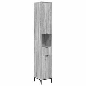 vidaXL Bathroom Cabinet with Drawer Grey Sonoma 31.5 x 33 x 190 cm
