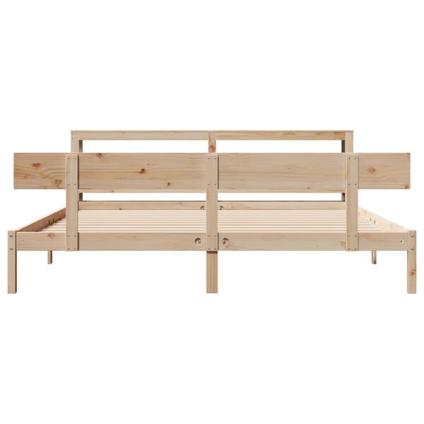 vidaXL Bed Frame without Mattress 200x200 cm Solid Wood Pine