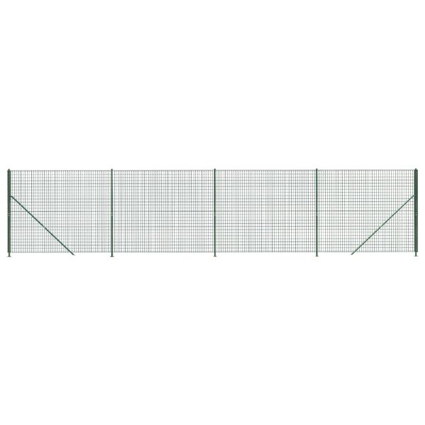 vidaXL Wire Mesh Fence with Flange Green 2.2x10 m