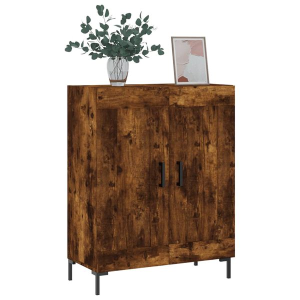 vidaXL Sideboard Smoked Oak 69.5x34x90 cm Engineered Wood