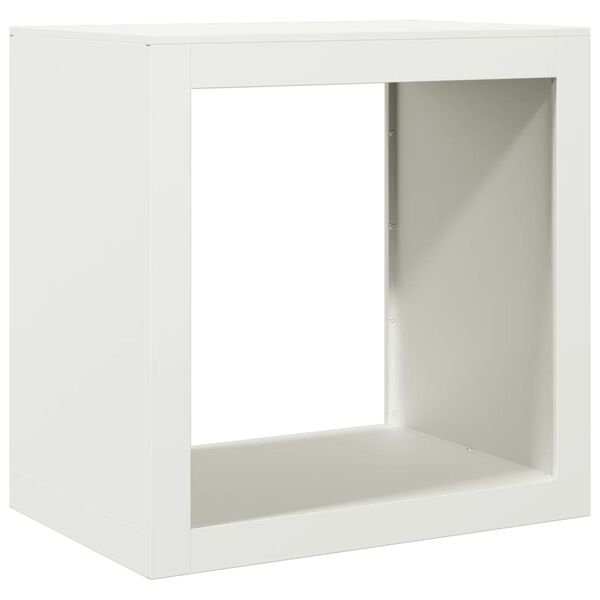 vidaXL Firewood Rack White 60x40x60 cm Steel