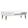 vidaXL Coffee Table MOLDE White 100x55x31 cm Solid Wood Pine