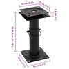 vidaXL Boat Seat Pedestal with 360&deg; Seat Swivel Adjustable Steel