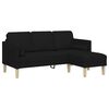 vidaXL Sofa Set 2 pcs Black 173 x 131 x 67 cm Fabric