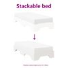 vidaXL Bed Frame No Mattress Stackable White 75x190 cm Small Single Solid Wood