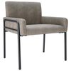 vidaXL Accent Chair Light Grey Faux Suede Leather