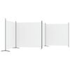 vidaXL 4-Panel Room Divider White 698x180 cm Fabric