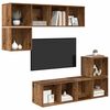 vidaXL TV Cabinet Set Wall-mounted 4 pcs Old Wood Engineered Wood