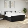 vidaXL Box Spring Bed with Mattress Black 180x200 cm Fabric