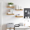 vidaXL Wall Shelf 4 pcs Beige 40 x 23.5 x 4 cm Engineered Wood