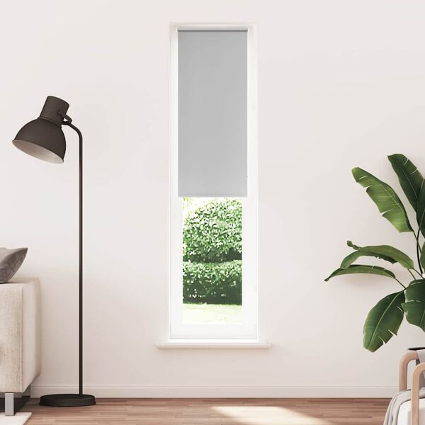 vidaXL Roller Blind Blackout Light Grey 60x230 cm Fabric Width 55.7 cm Polyester