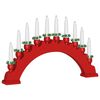 vidaXL Christmas Candle Arch with 10 LED Candles Red 47 x 5 x 29 cm