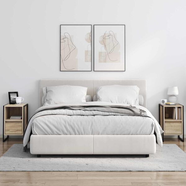 vidaXL Bedside Table Sonoma 39.5 x 30 x 50 cm Engineered Wood