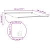 vidaXL Awning Frame Beige 350 x 250 cm Polyester with PU coating