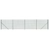 vidaXL Wire Mesh Fence with Flange Green 2.2x10 m