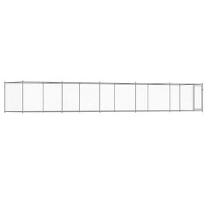 vidaXL Dog Cage with Door Grey 10x2x1,5 m Galvanised Steel