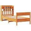 vidaXL Bookcase Bed without Mattress Wax Brown 100x200 cm Solid Wood Pine