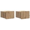 vidaXL Wall-Mounted Bedside Cabinet 2 pcs Artisan Oak Engineered Wood