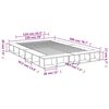 vidaXL Bed Frame without Mattress Sonoma Oak 150x200 cm King Size