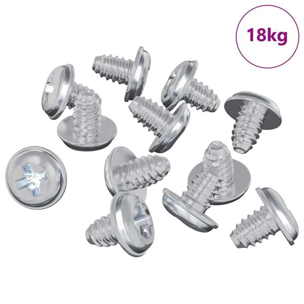 vidaXL Lock Screws 19149 pcs Silver Iron