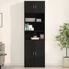 vidaXL Wall Cabinet Black oak 70 x 42.5 x 40 cm Engineered wood